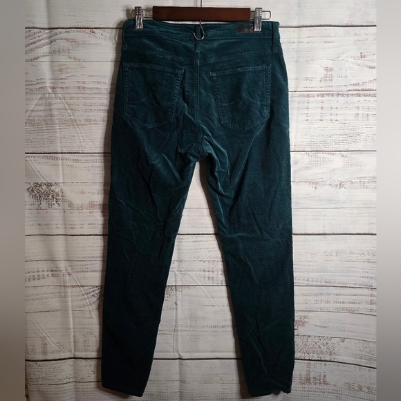 Anthropologie Green Velvet High-rise Stevie Ankle Straight Pants Size 28R - Picture 2 of 6